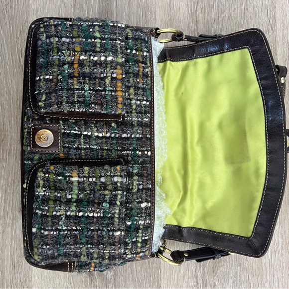 Coach Green and Brown Shoulder Bag - Picture 3 of 6